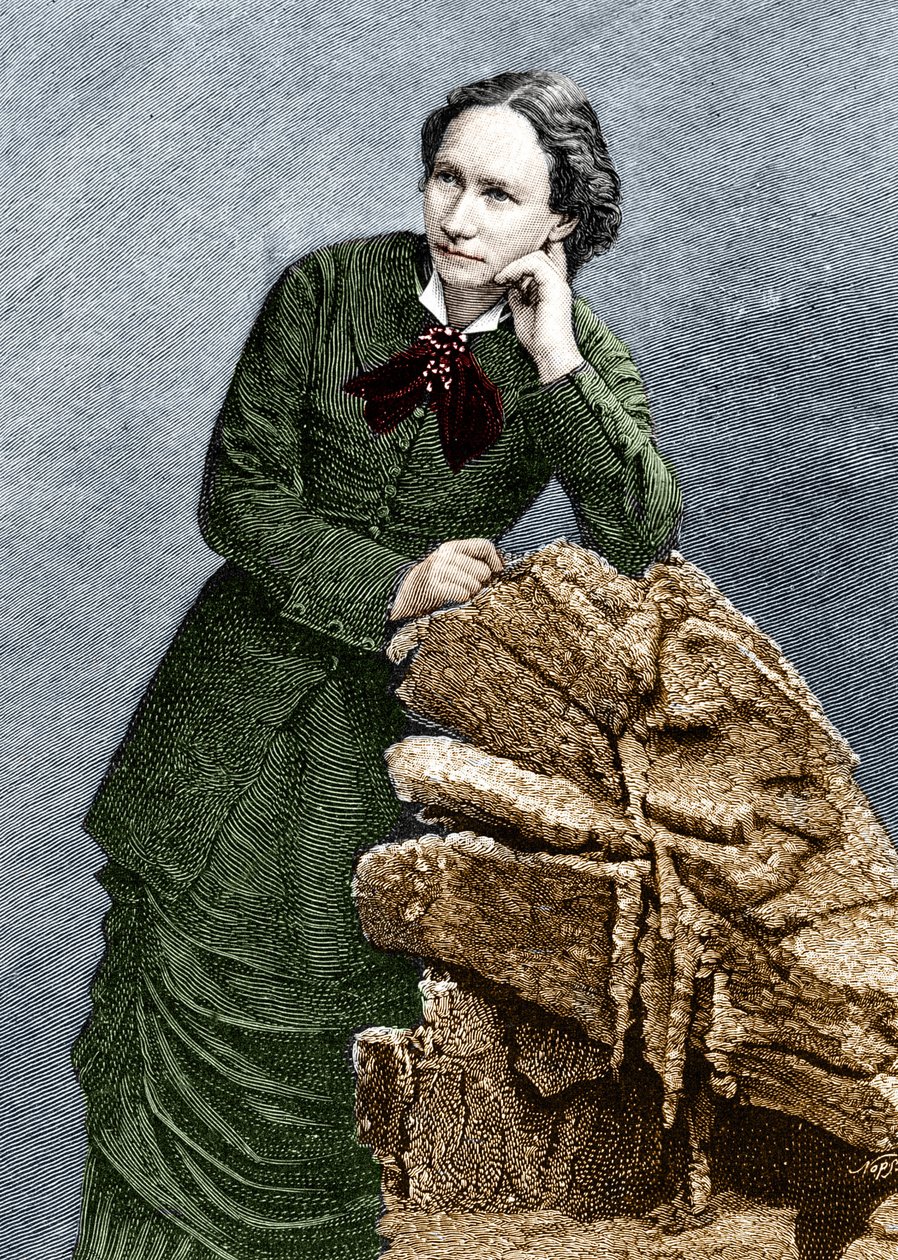 Retrato de Louise Michel (1830-1905) durante su deportación a Noumea en Nueva Caledonia. 1873-1880 de Unknown artist