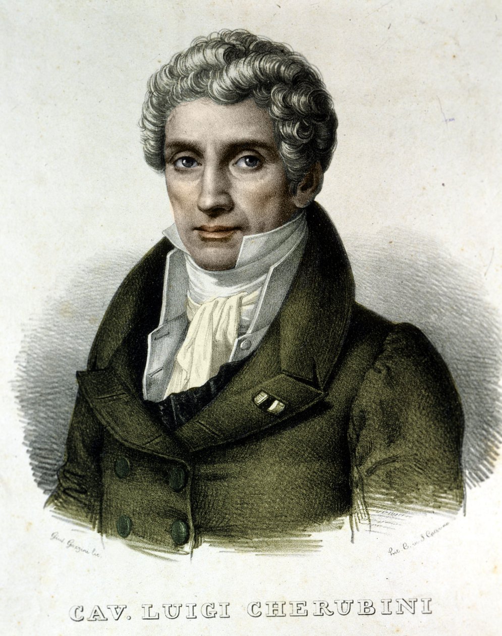 Retrato de Luigi Cherubini (1760-1842), compositor italiano. de Unknown artist
