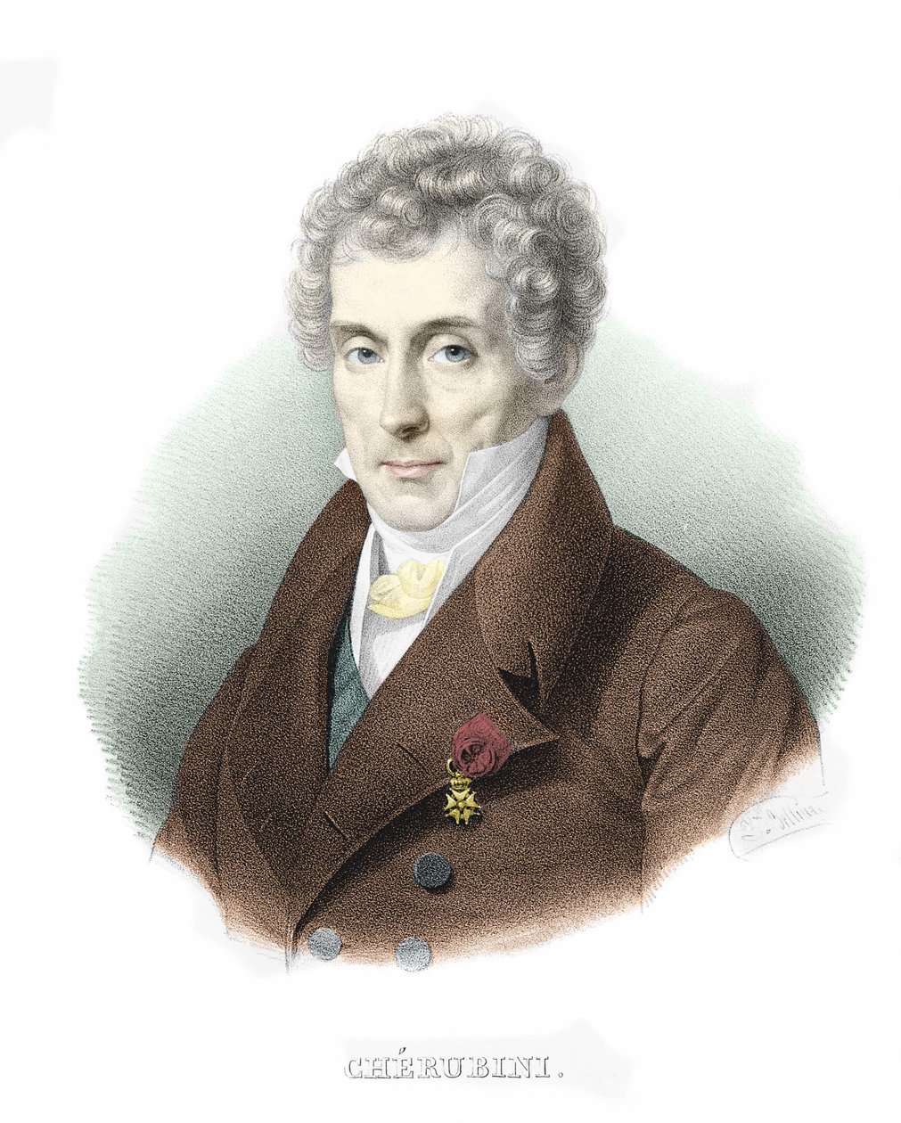 Retrato de Luigi Cherubini (1760-1842), compositor italiano de Unknown artist