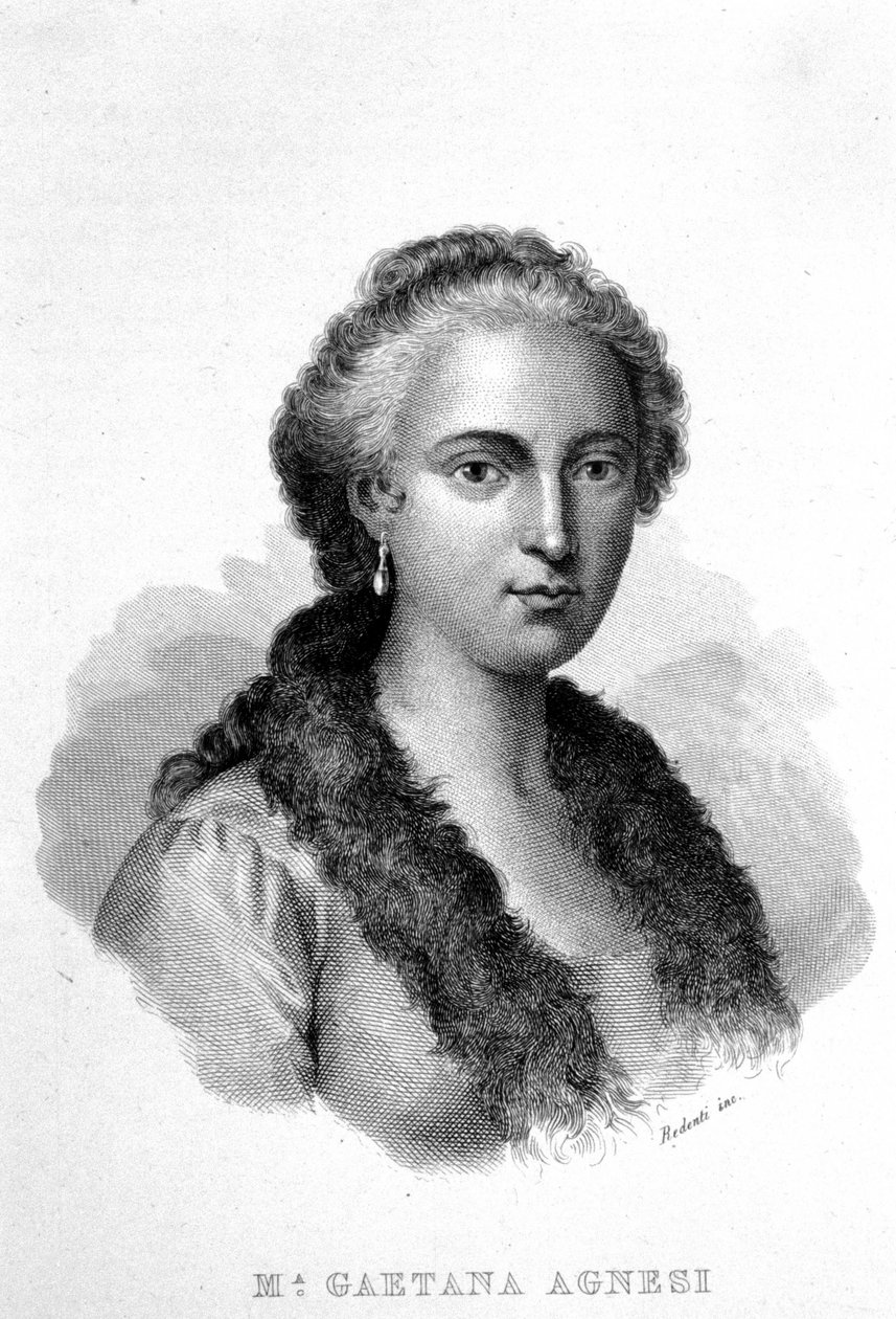 Retrato de Maria Gaetana AGNESI (1718-1799). Filósofa erudita italiana políglota de Unknown artist