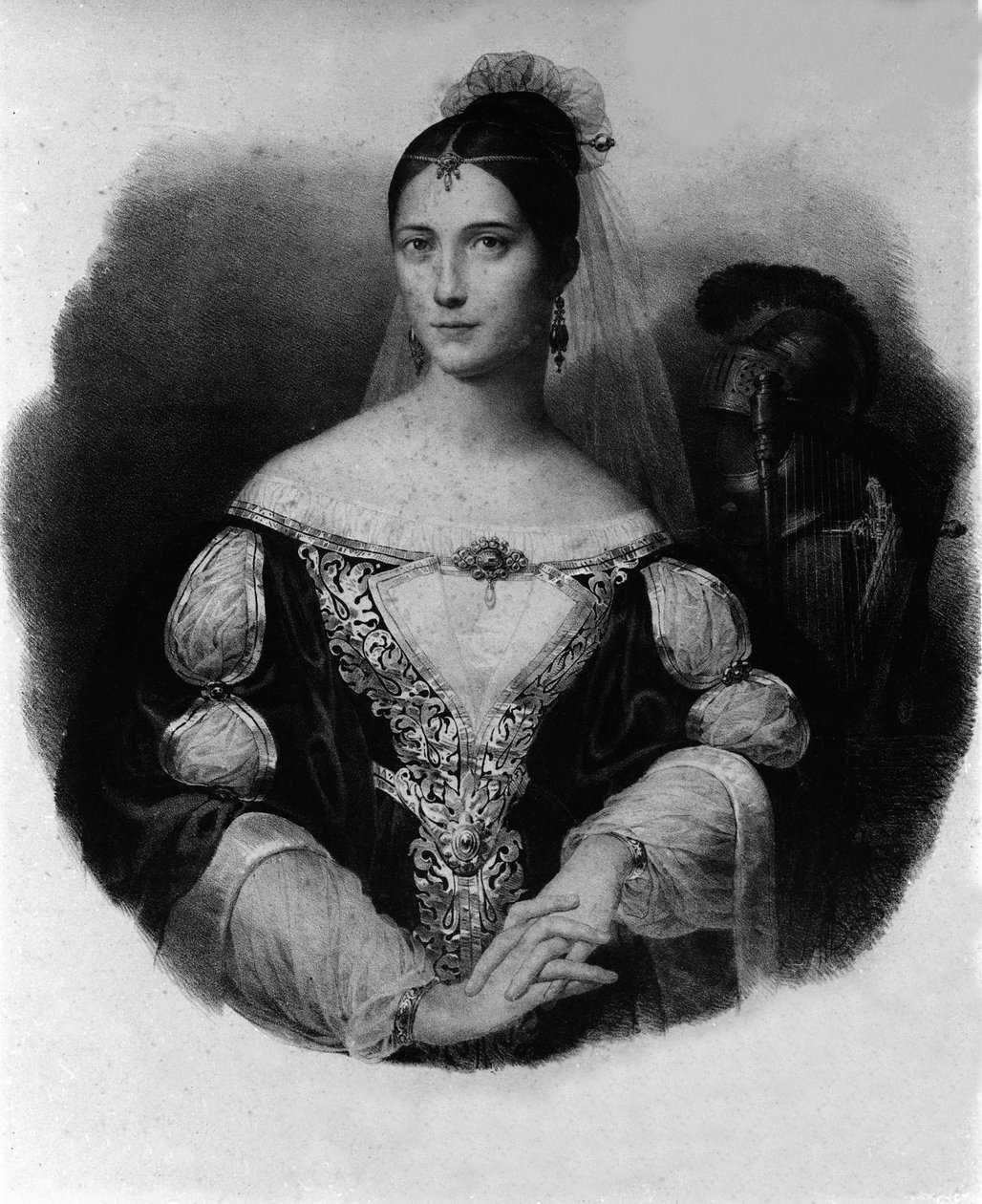 Retrato de Maria Garcia conocida como la Malibran (1808-1836) cantante de Unknown artist