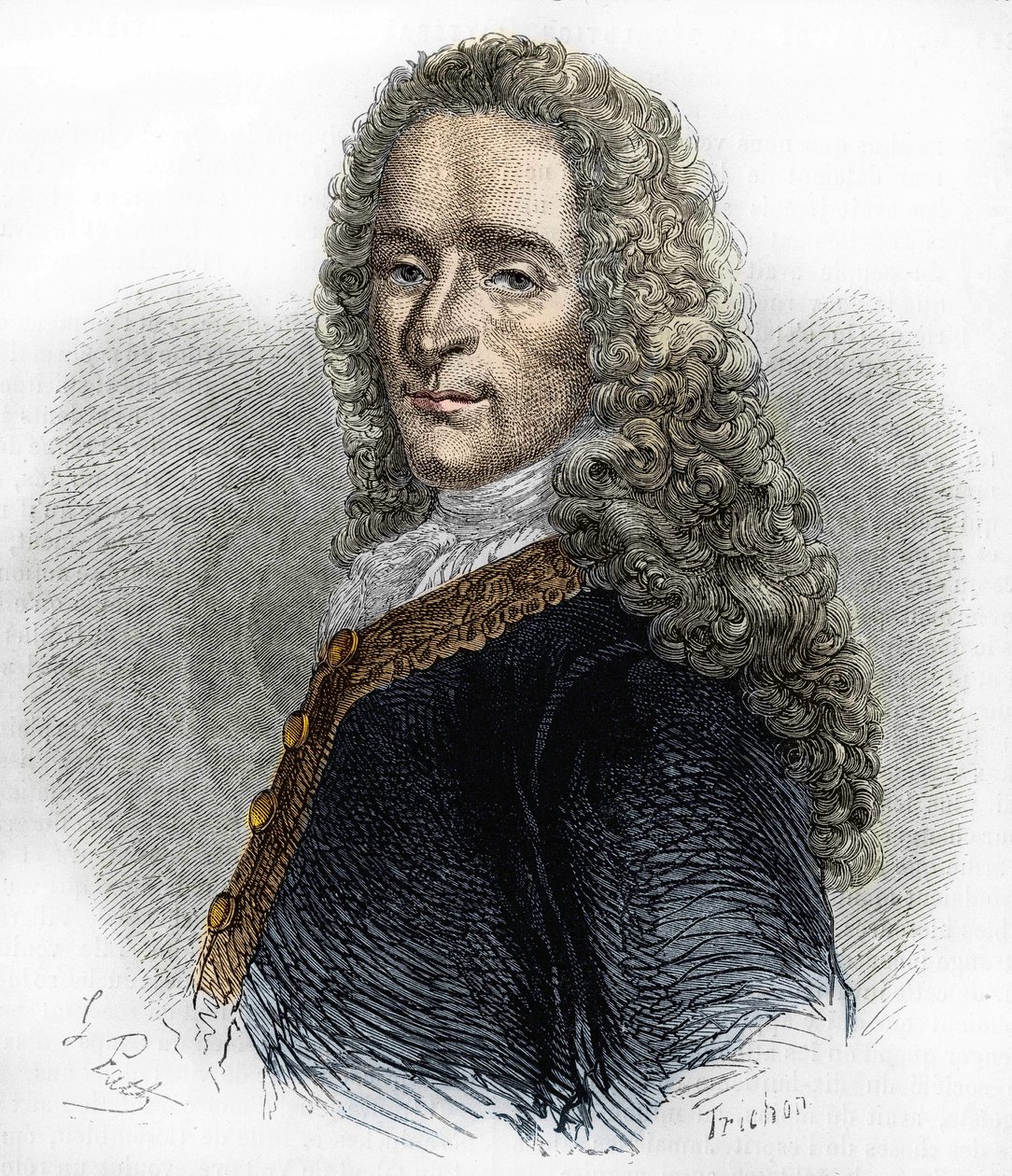 Retrato de Marie-François Arouet de Voltaire (1695-1778), escritor francés. de Unknown artist