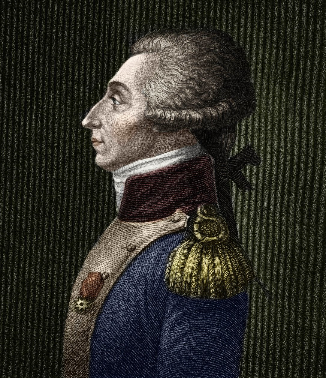Retrato de Marie Joseph Gilbert Motie Motier, Marqués de Lafayette (1757-1834), aristócrata y militar francés. de Unknown artist