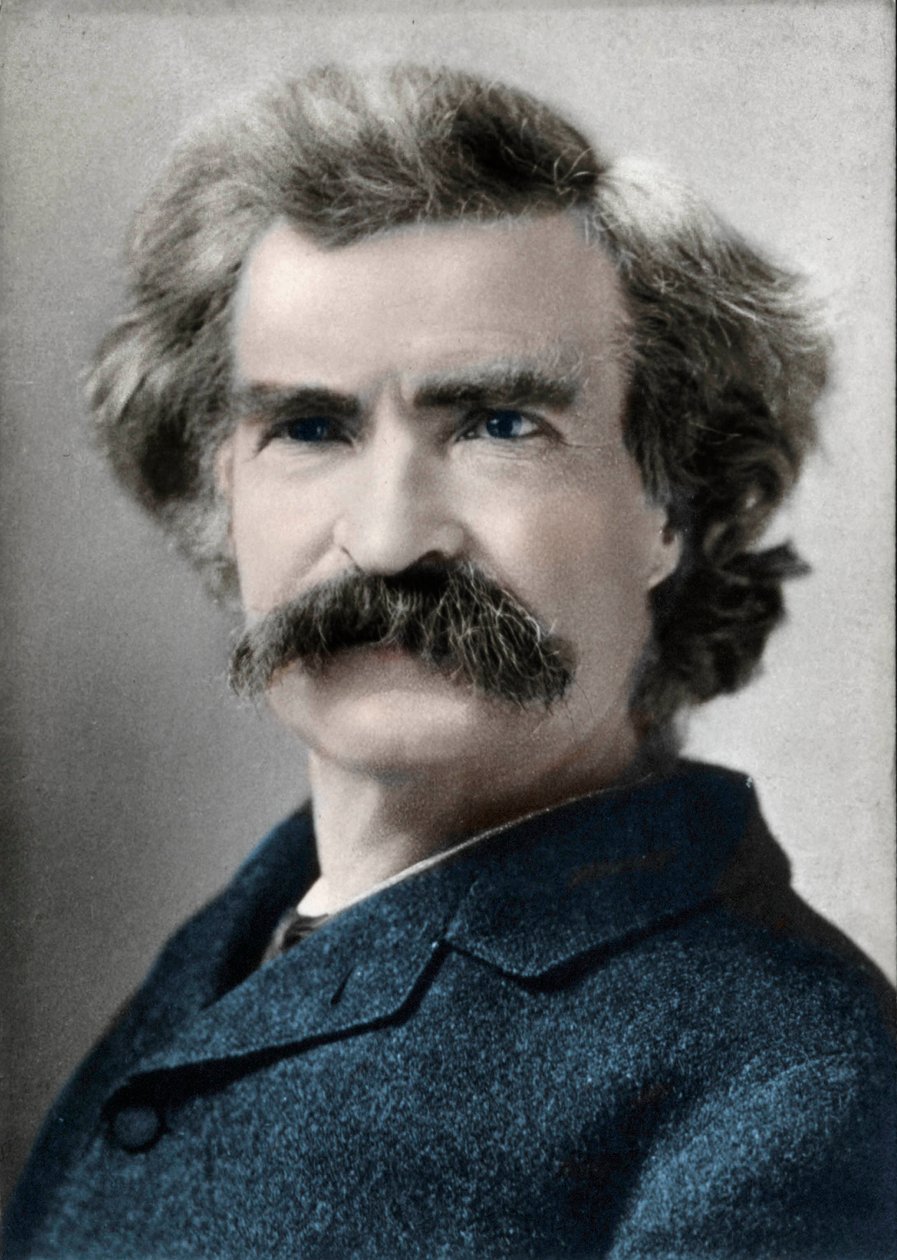 Retrato de Mark Twain (Samuel Langhorne Clemens), autor estadounidense de Unknown artist