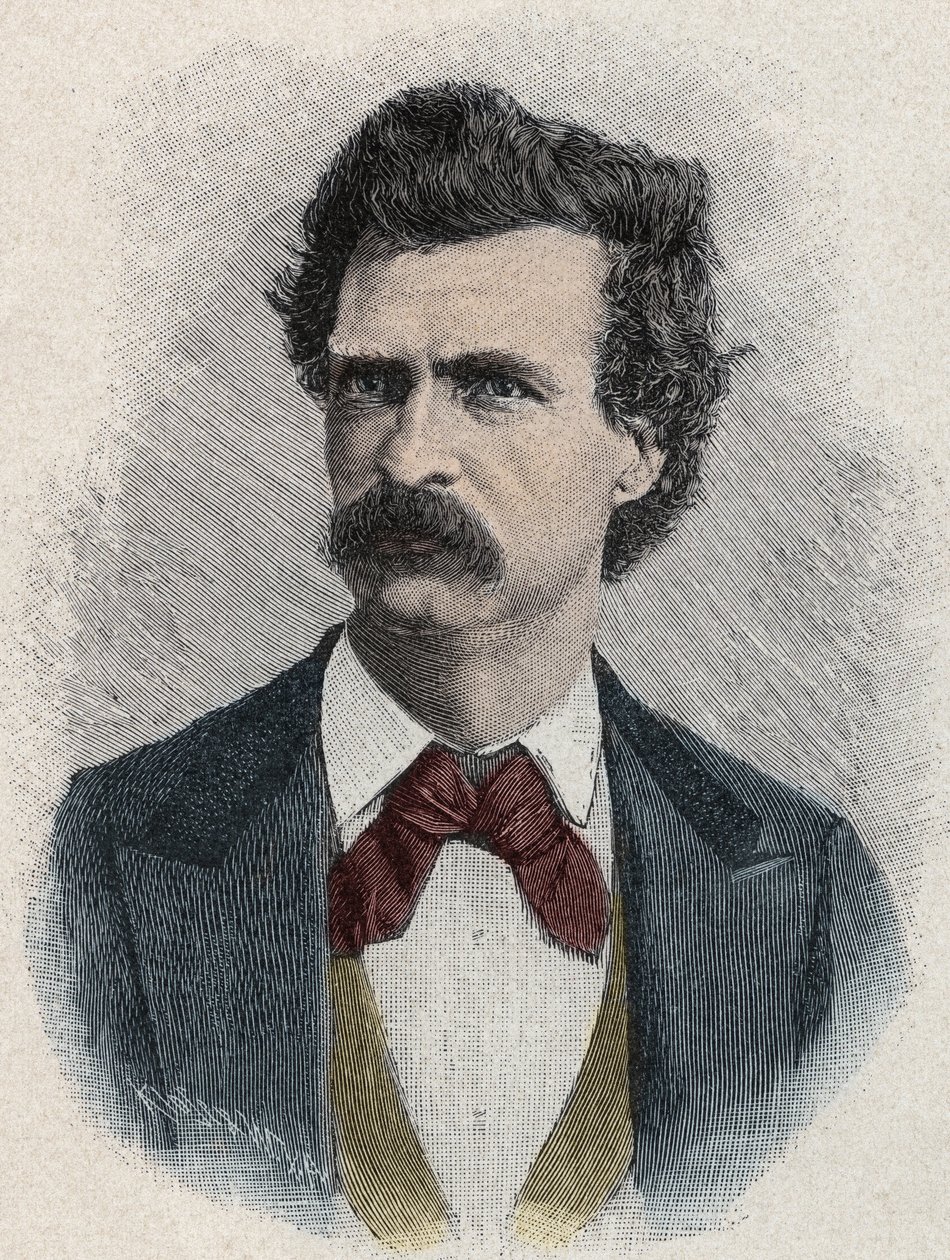 Retrato de Mark Twain (Samuel Langhorne Clemens) de Unknown artist