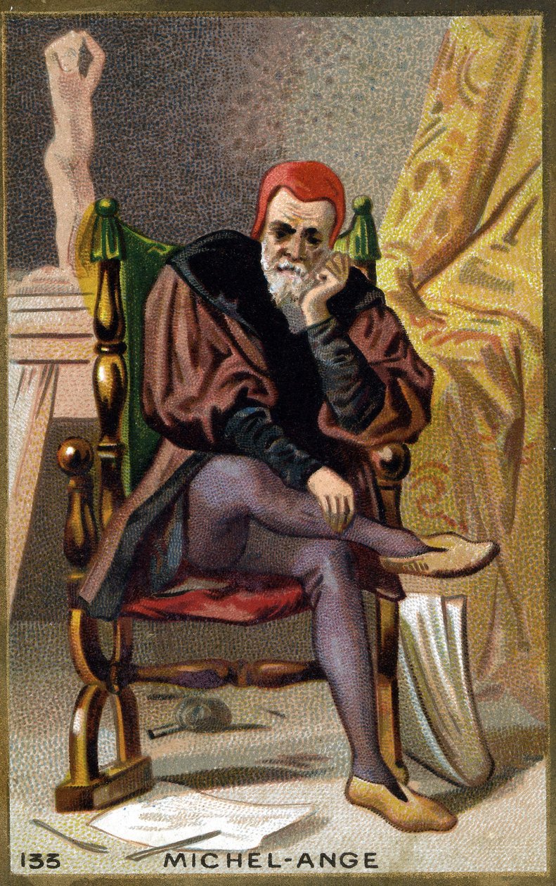 Retrato de Miguel Ángel Buonarroti (Michelangelo). de Unknown artist