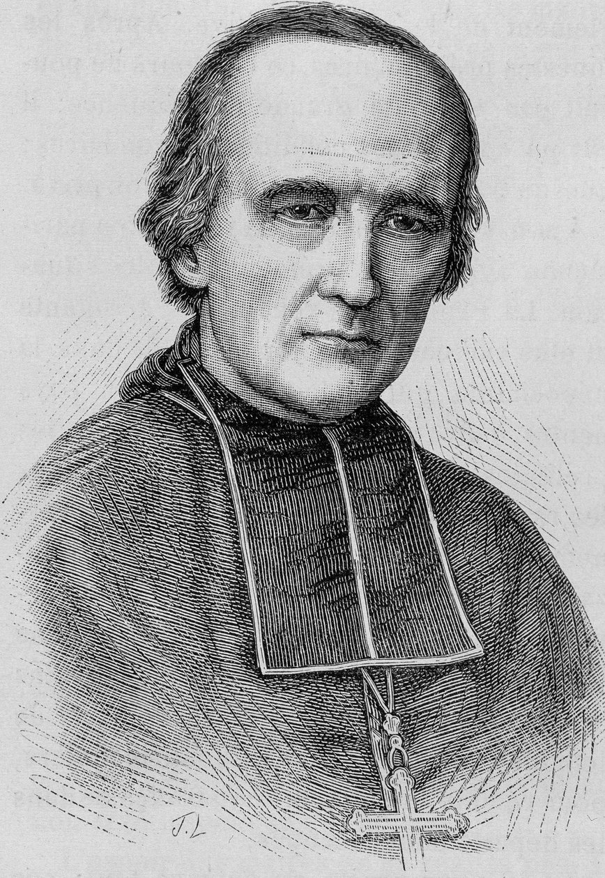 Retrato de Monseñor Darboy (1813 - 1871), Arzobispo de París. Grabado de finales del siglo XIX en “Historia de Francia” de H. Martin. de Unknown artist