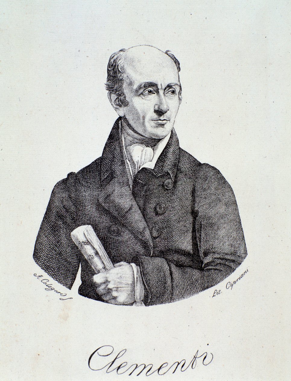 Retrato de Muzio Clementi (grabado) de Unknown artist