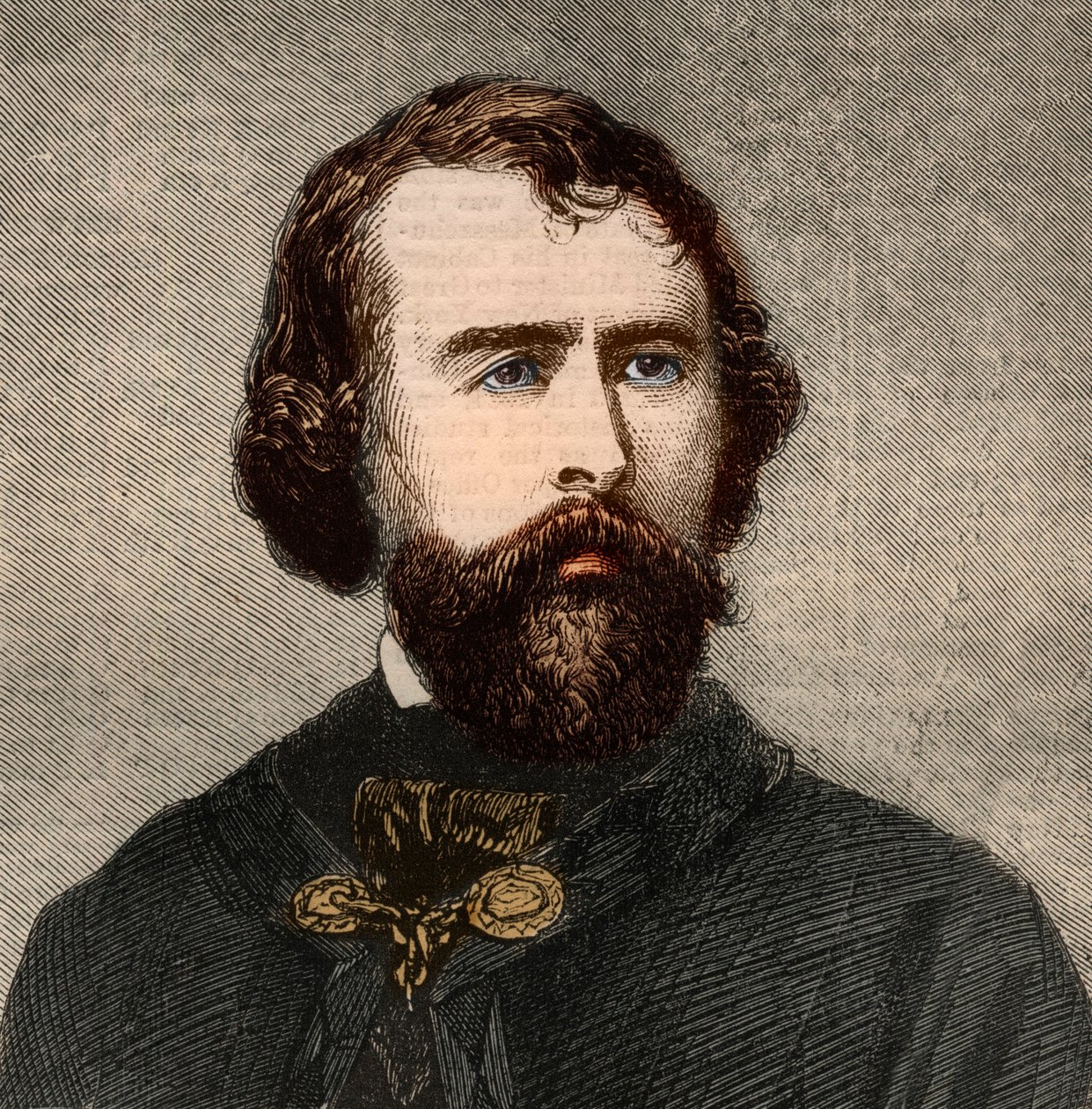 Retrato de Nathaniel Parker Willis (1806-1867), escritor estadounidense. Grabado en “The Illustrated London News” del 23 de enero de 1858. de Unknown artist