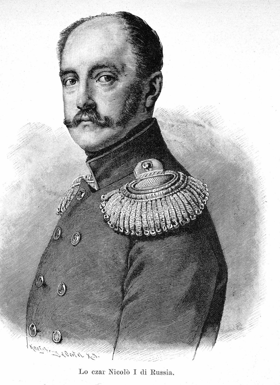 Retrato de Nicolás I Pavlovich de Rusia (1796 - 1855) de Unknown artist