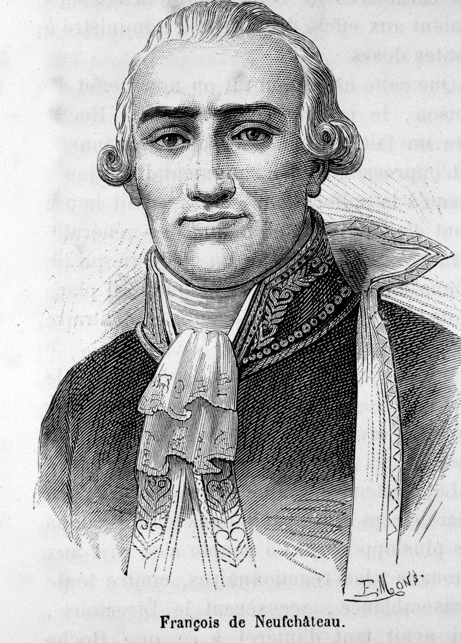 Retrato de Nicolas Louis Francois de Neufchateau (1750-1828), escritor y político francés. de Unknown artist