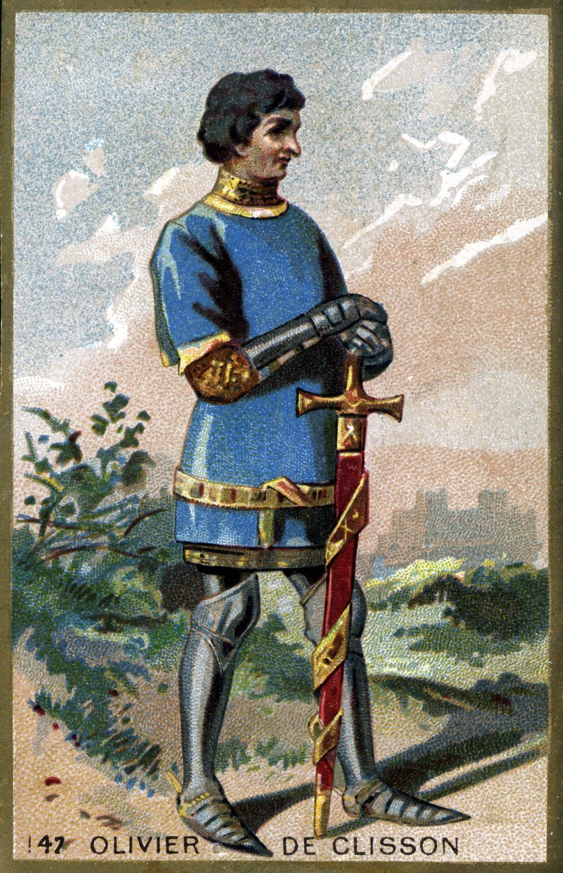 Retrato de Olivier de Clisson (1336 - 1407). Cromolitografía de finales del siglo XIX de Unknown artist