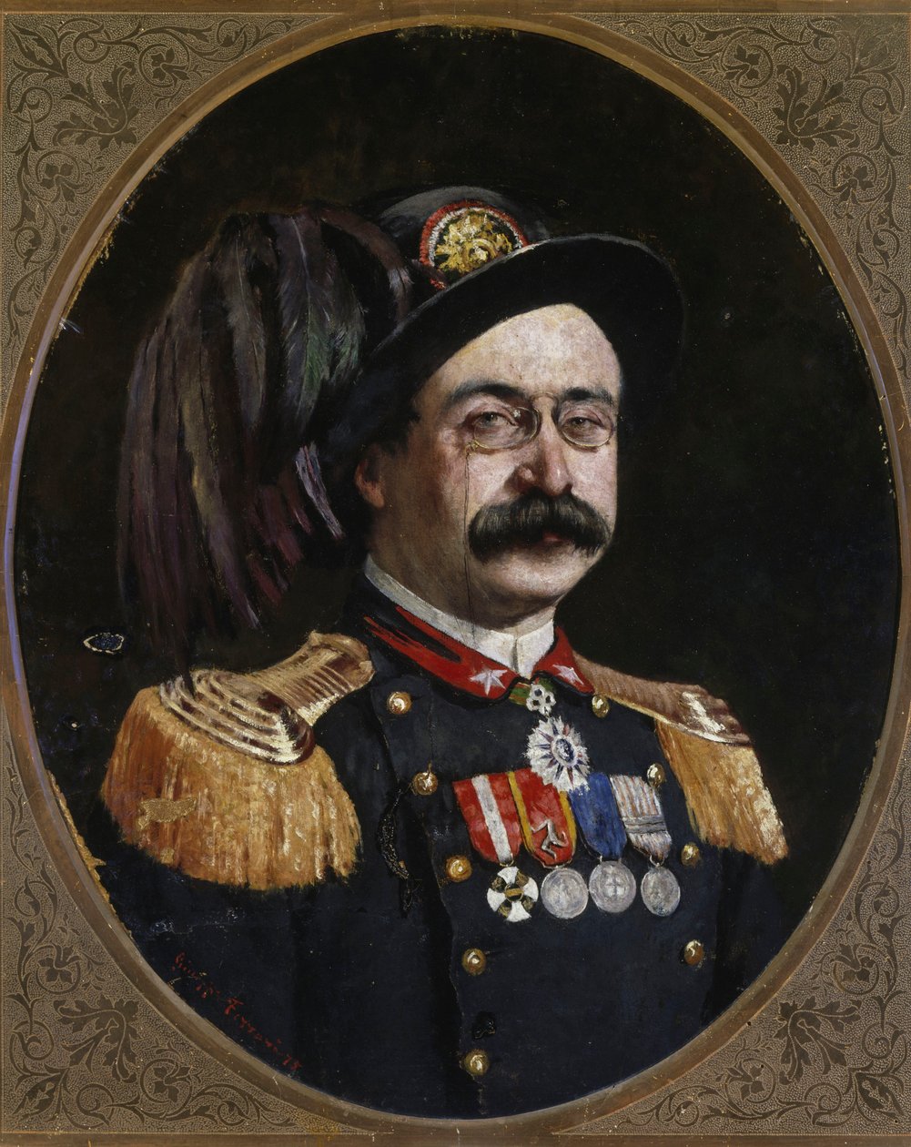 Retrato de Oreste Baratieri (1841-1901) (óleo sobre lienzo) de Unknown artist