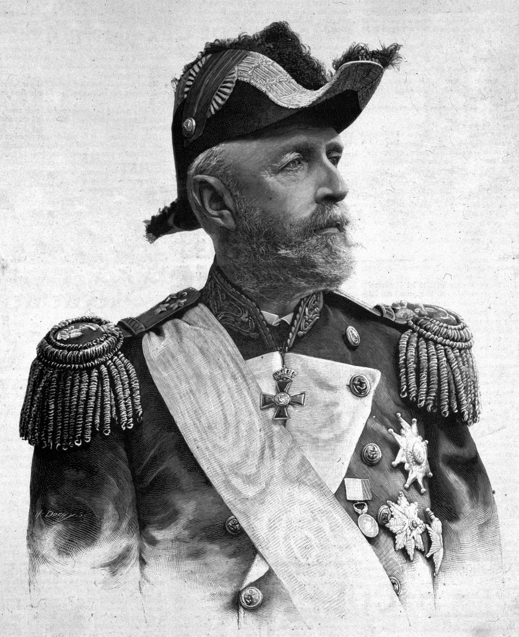 Retrato de Oscar II (1829-1907), Rey de Suecia y Noruega. de Unknown artist