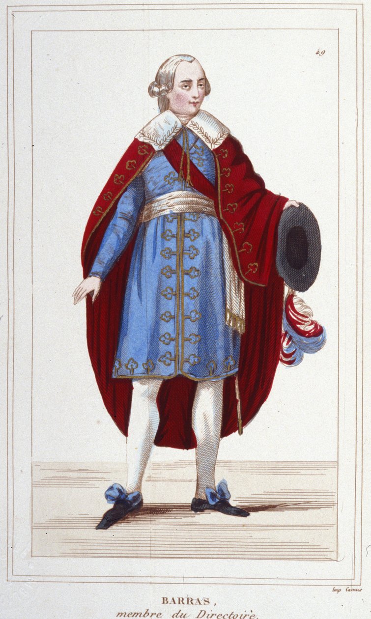 Retrato de Paul Barras (1755 - 1829) grabado del siglo XIX de Unknown artist