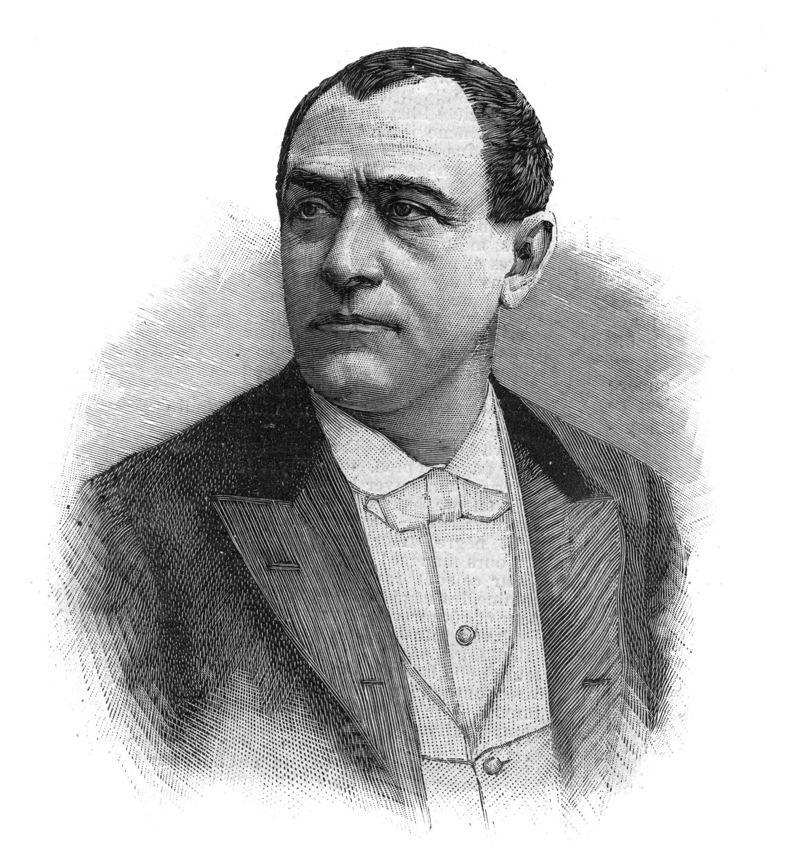 Retrato de Paulus (Jean Paul (Jean-Paul) Habans) cantante francés (1845-1908) - Grabado de finales del siglo XIX de Unknown artist