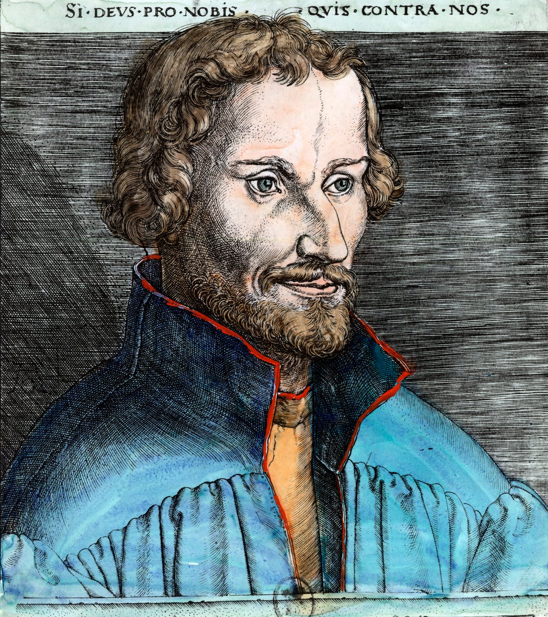Retrato de Philippe Schwarzerd dit Melanchton (1497 - 1560), reformador protestante alemán (luterano). Grabado del siglo XVI de Unknown artist