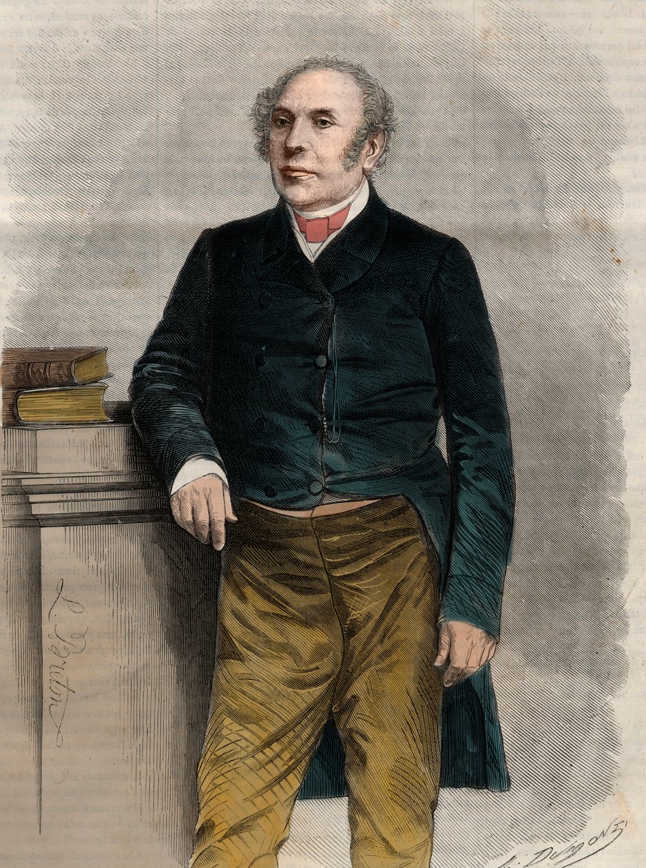 Retrato de Pierre Antoine Berryer (1790-1868), abogado y político francés. Grabado en "El Universo Ilustre". de Unknown artist