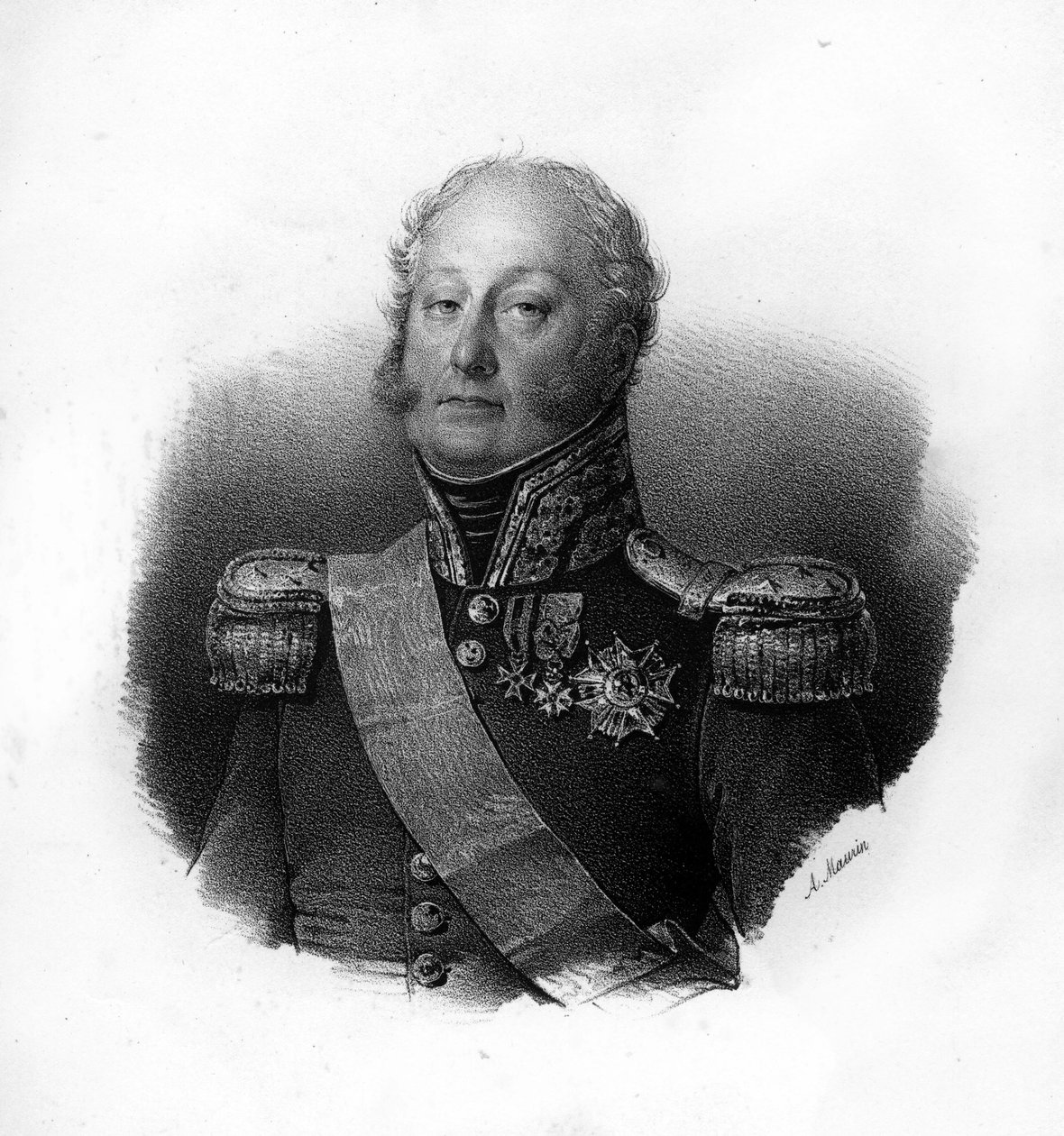 Retrato de Pierre Claude, Conde Pajot, conocido como Pajol (1772-1844), general francés, grabado del siglo XIX de Unknown artist