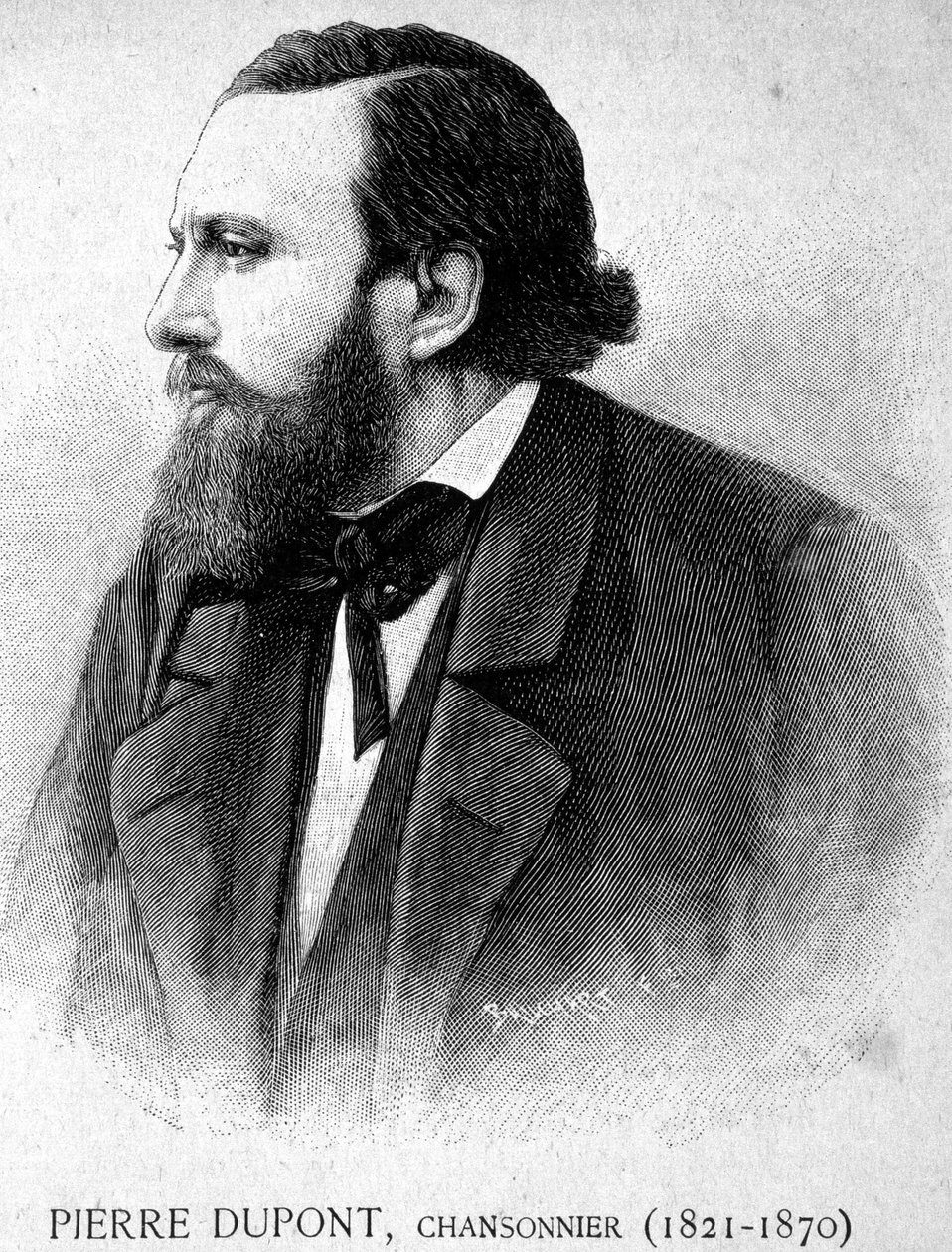 Retrato de Pierre Dupont, Chansonnier (1821 -1870) - en "Los Contemporáneos", s.f. finales del siglo XIX de Unknown artist