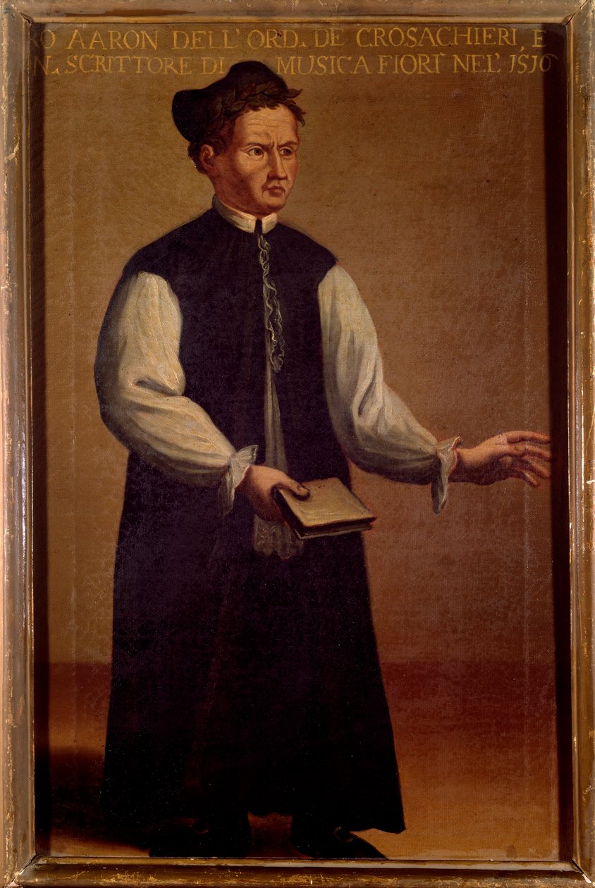 Retrato de Pietro Aaron (Aron) (1489-1545), teórico de la música italiana. Pintura anónima. Siglo XVI. Bolonia, Civico museo Bibliografico de Unknown artist