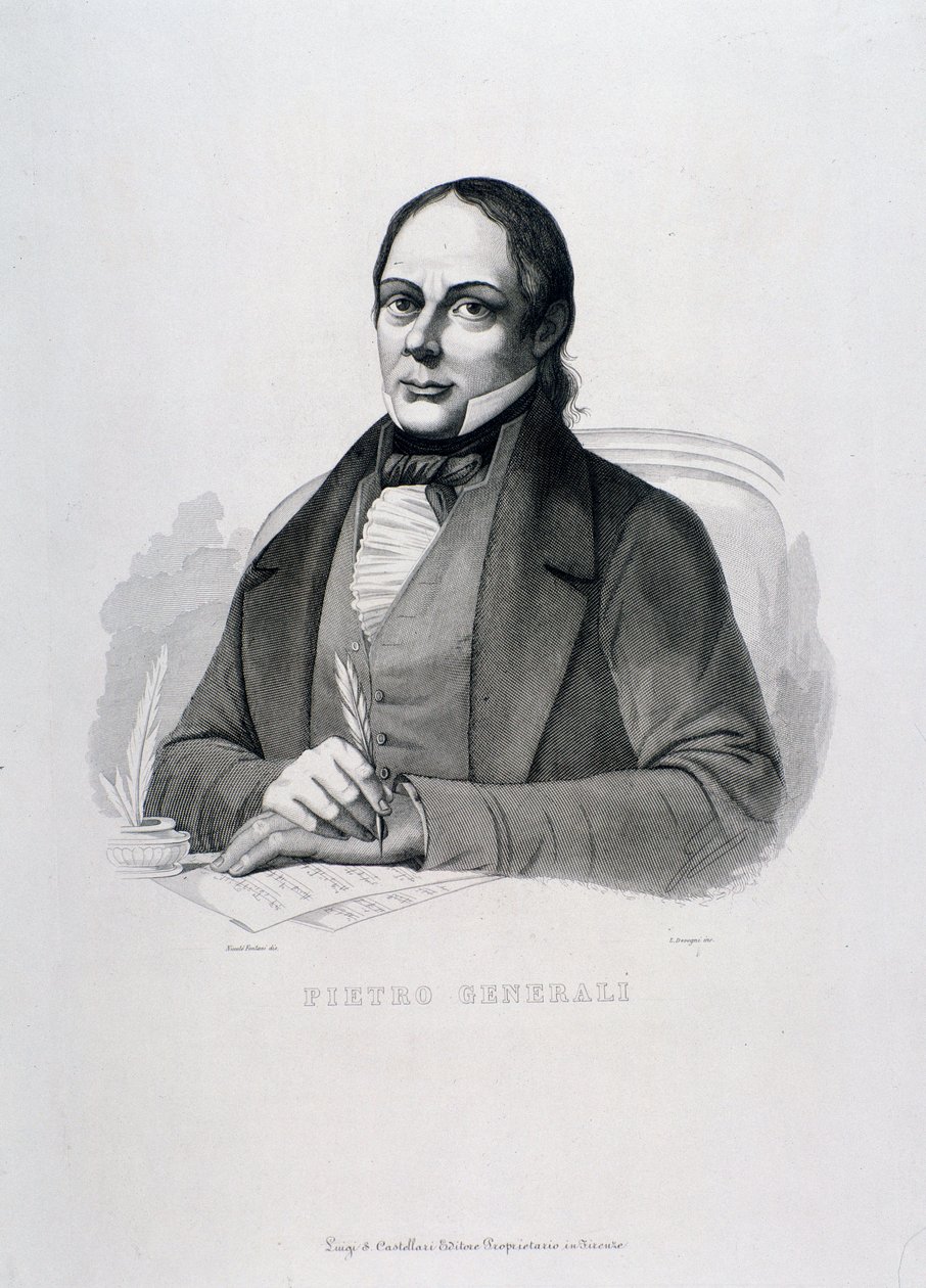 Retrato de Pietro Generali (grabado) de Unknown artist
