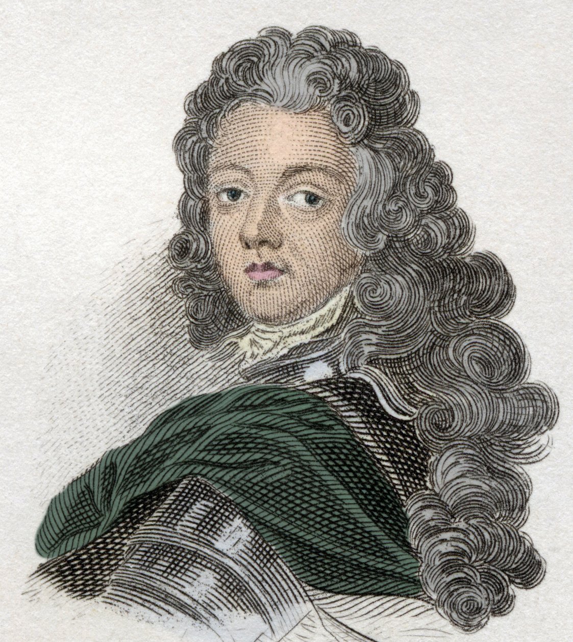 Retrato del Príncipe Eugenio de Saboya-Carignano (1663-1736), militar francés. Grabado del siglo XIX de Unknown artist