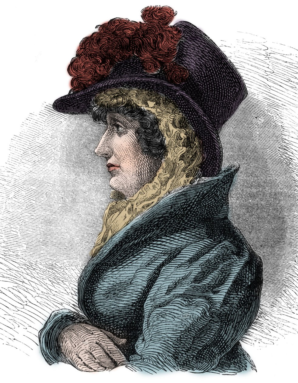 Retrato de la reina Carolina de Brunswick (1768-1821), esposa de Jorge IV, rey de Inglaterra - Carolina de Brunswick, reina de Gran Bretaña e Irlanda (1768-1821), consorte de Jorge IV de Unknown artist
