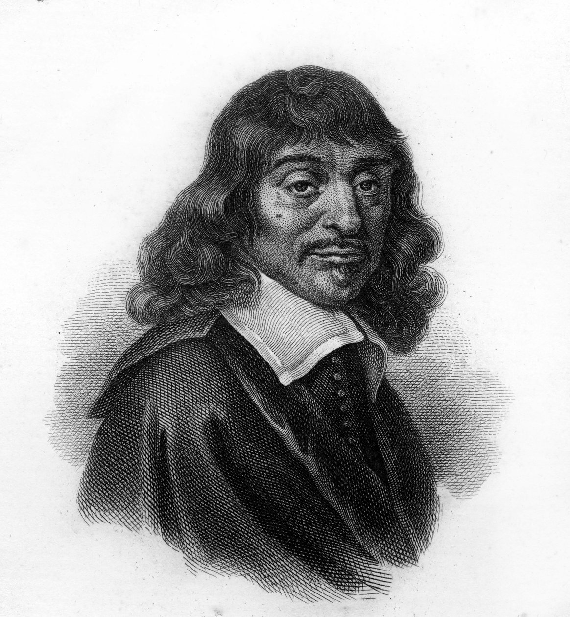 Retrato de René Descartes, grabado del siglo XIX de Unknown artist