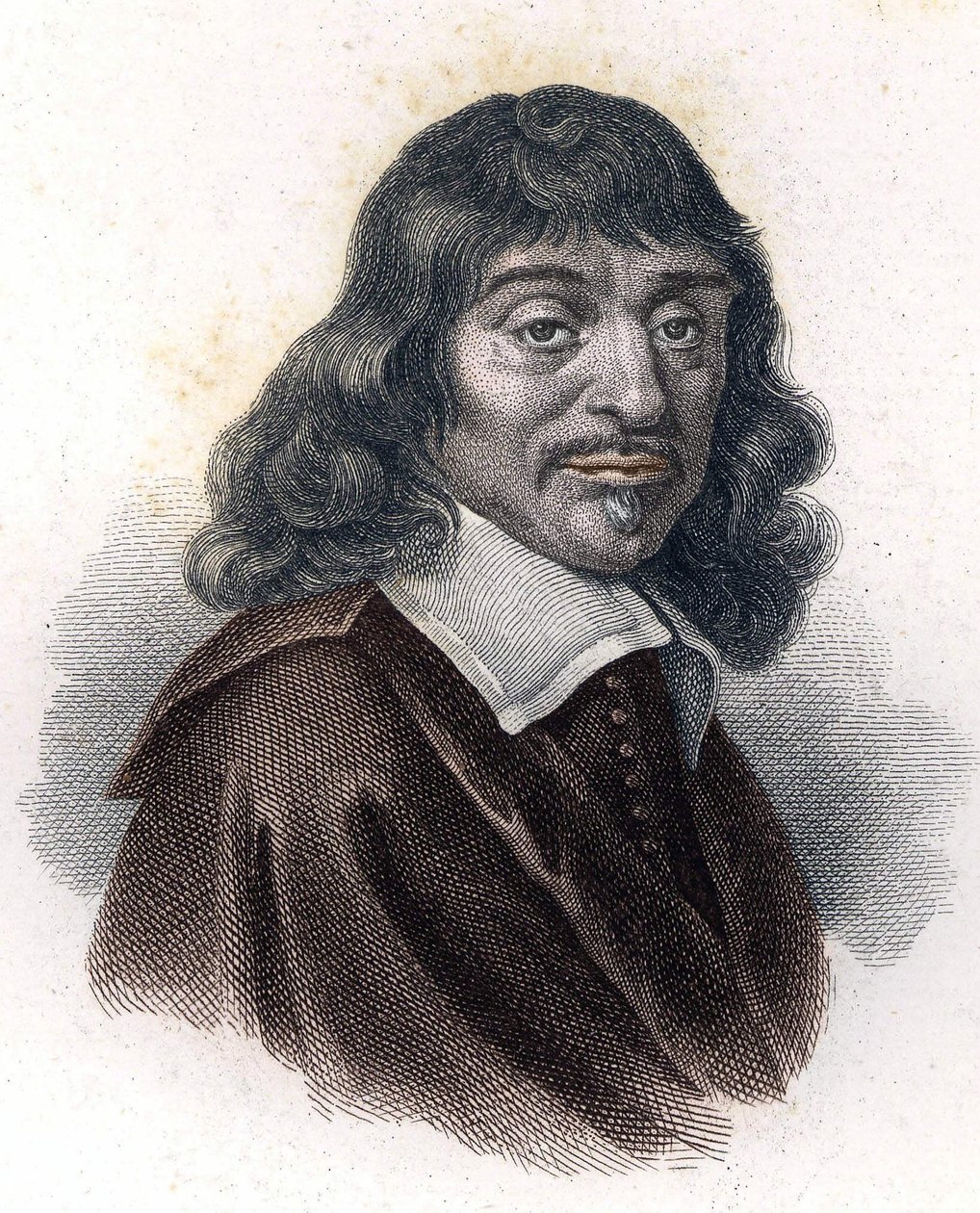 Retrato de René Descartes, grabado del siglo XIX de Unknown artist