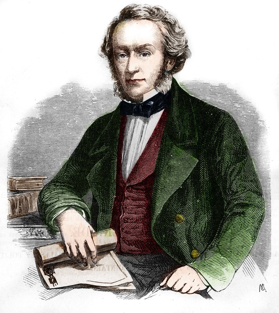 Retrato de Richard Cobden. Economista y político británico (1804 -1865). Grabado de 1866. de Unknown artist