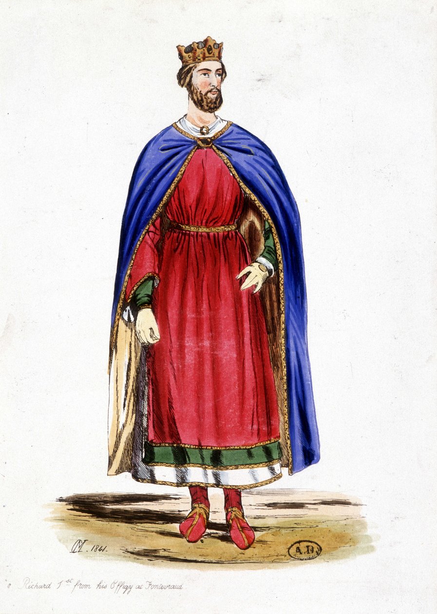 Retrato de Ricardo I de Inglaterra, s.d. siglo XII de Unknown artist