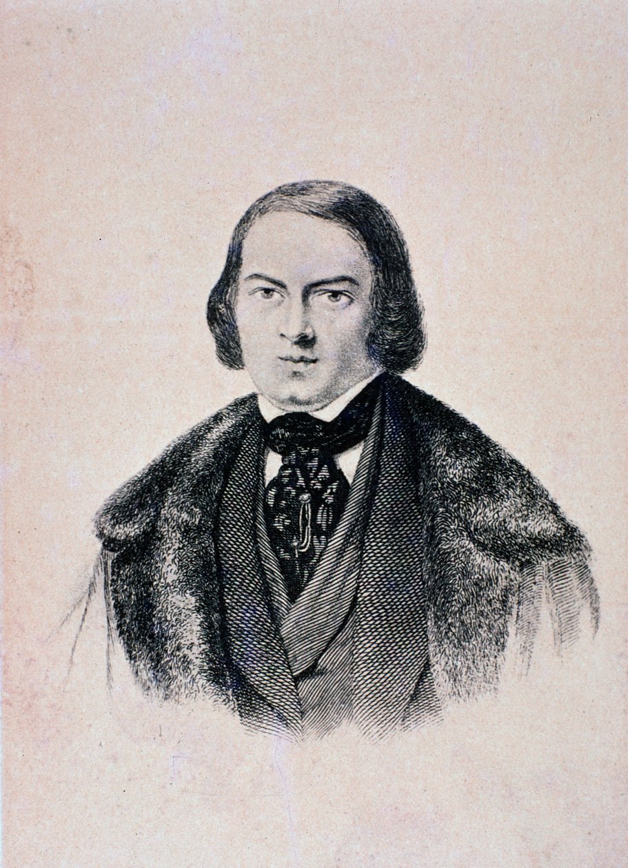 Retrato de Robert Schumann (grabado) de Unknown artist