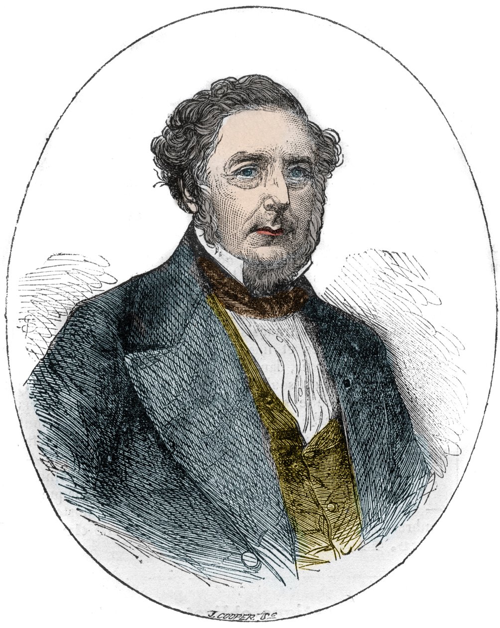 Retrato de Robert Stephenson, ingeniero mecánico y civil inglés (1803-1859) de Unknown artist