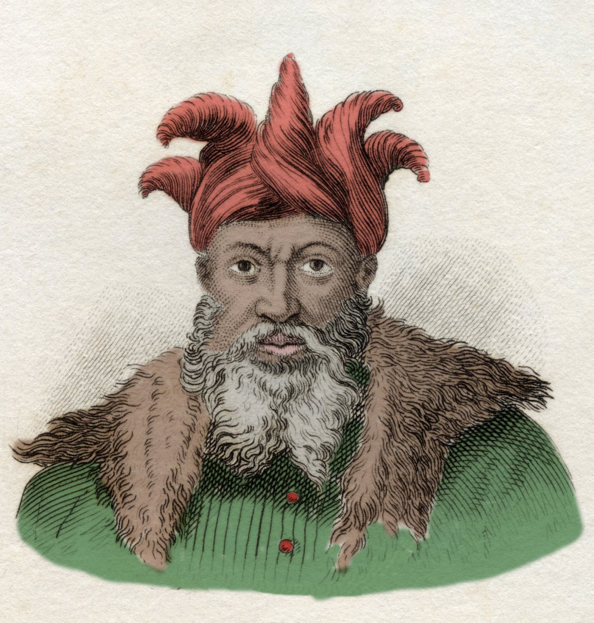 Retrato de Saladino (1138-1193) (Salah al Din Yusuf al-Ayyubi), comandante militar contra las Cruzadas en Egipto. Grabado del siglo XIX de Unknown artist