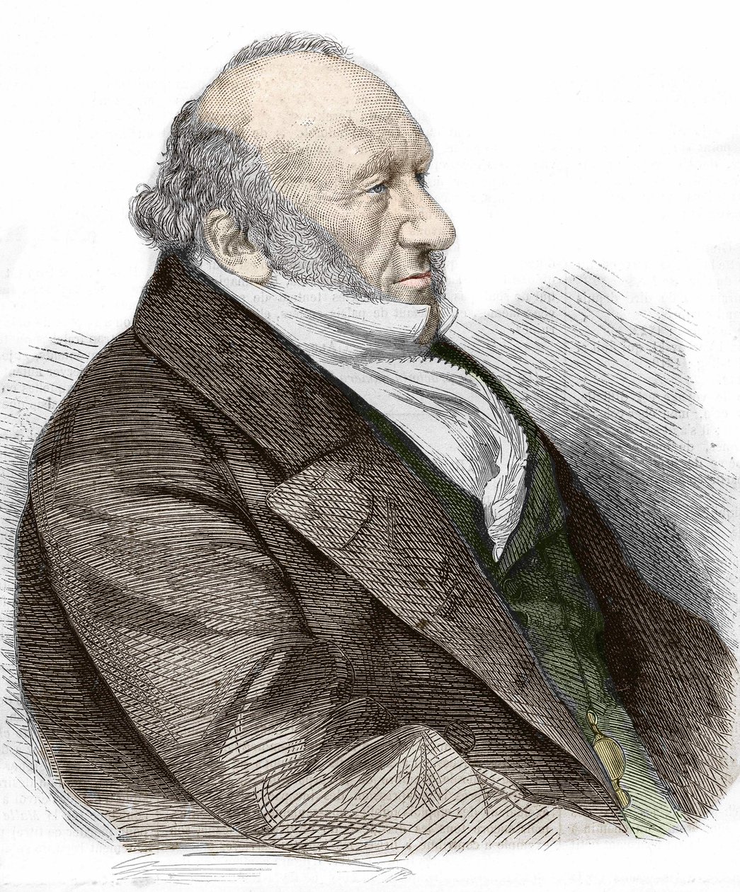 Retrato de Sir Moses Montefiore (1784-1885) banquero y filántropo inglés, de origen italiano. Grabado de 1867 de Unknown artist