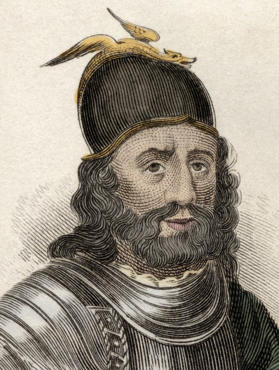 Retrato de Sir William Wallace (Braveheart) (ca. 1270-1305), caballero escocés. Grabado del siglo XIX de Unknown artist