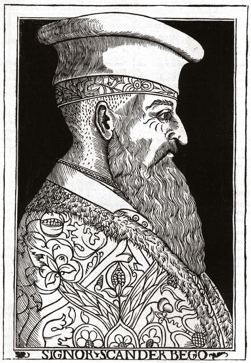 Retrato de Skanderbeg (1403 - 1468), guerrero albanés de Unknown artist