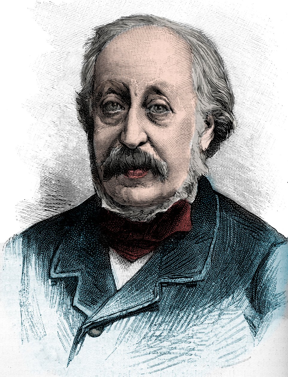 Retrato de Stephen Heller (1813-1888) pianista, profesor y compositor húngaro - Grabado de 1888 de Unknown artist