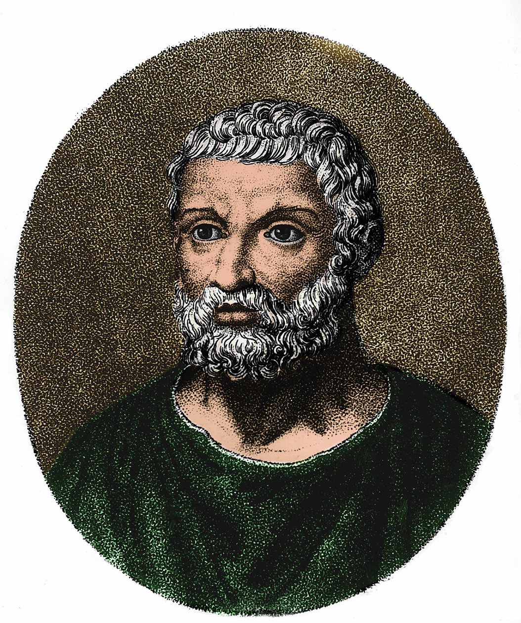 Retrato de Tales de Mileto (en gr. Thales) v. -625 - v. -546 de Unknown artist