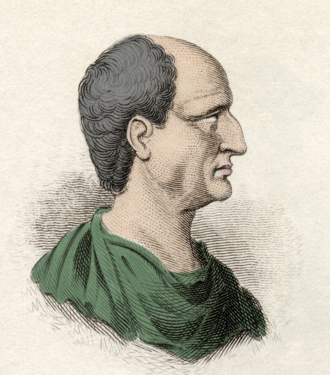 Retrato de Temístocles (Themistocles), estadista y general ateniense (525-460 a.C.). Grabado del siglo XIX. de Unknown artist
