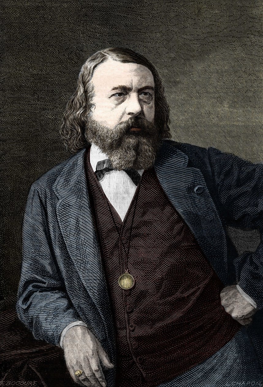 Retrato de Théophile Gautier (1811-1872), escritor francés. de Unknown artist