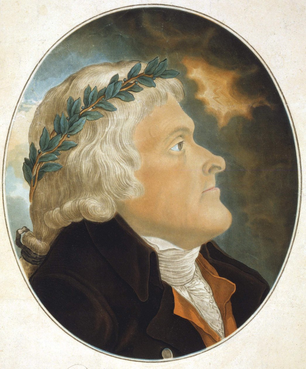 Retrato de Thomas Jefferson (1743 - 1826) escritor político y estadista estadounidense, dibujado por su amigo Tadée Kosciusko y grabado por el Sr. Sokolnicki. Grabado s. XIX. de Unknown artist