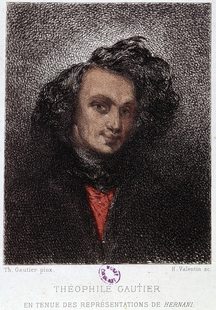 Retrato de Théophile Gautier en Hernani por Victor Hugo. Siglo XIX. de Unknown artist