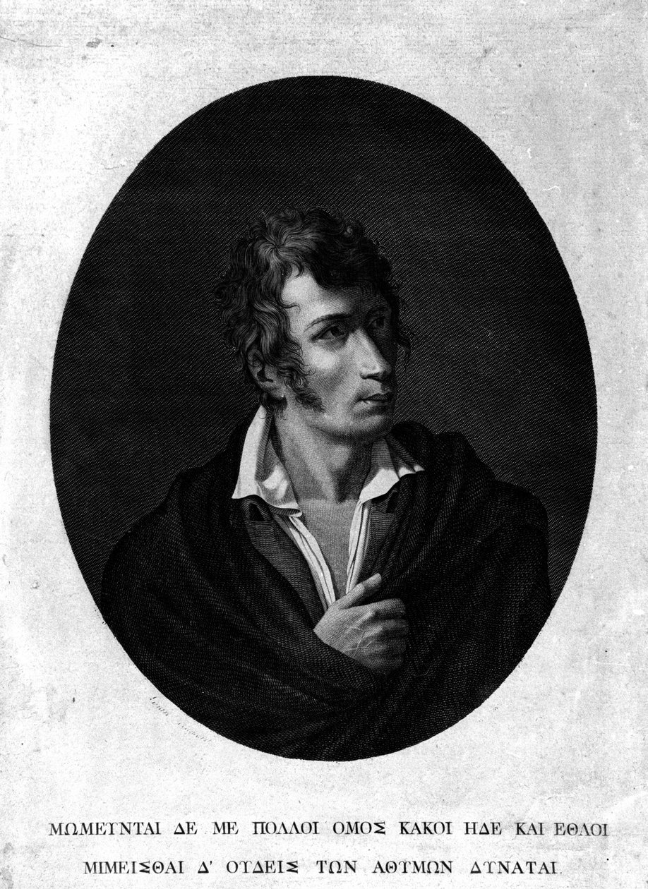 Retrato de Ugo Foscolo (1778 - 1827) de Unknown artist