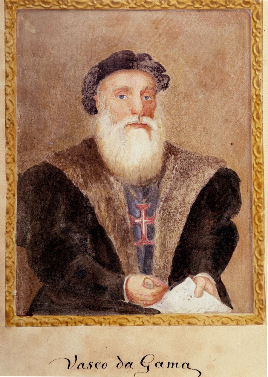 Retrato de Vasco de Gama - en “La vida del Príncipe Enrique de Portugal apodado el Navegante” de Richard Henri Major de Unknown artist