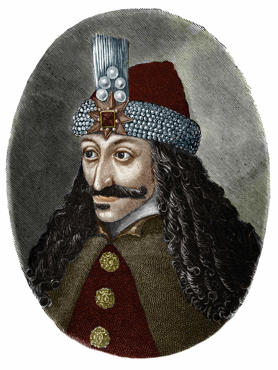 Retrato de Vlad Tepes III el empalador o Drácula (1431-1476) quien inspiró a Bram Stoker el personaje de Drácula, una novela escrita en 1897 de Unknown artist