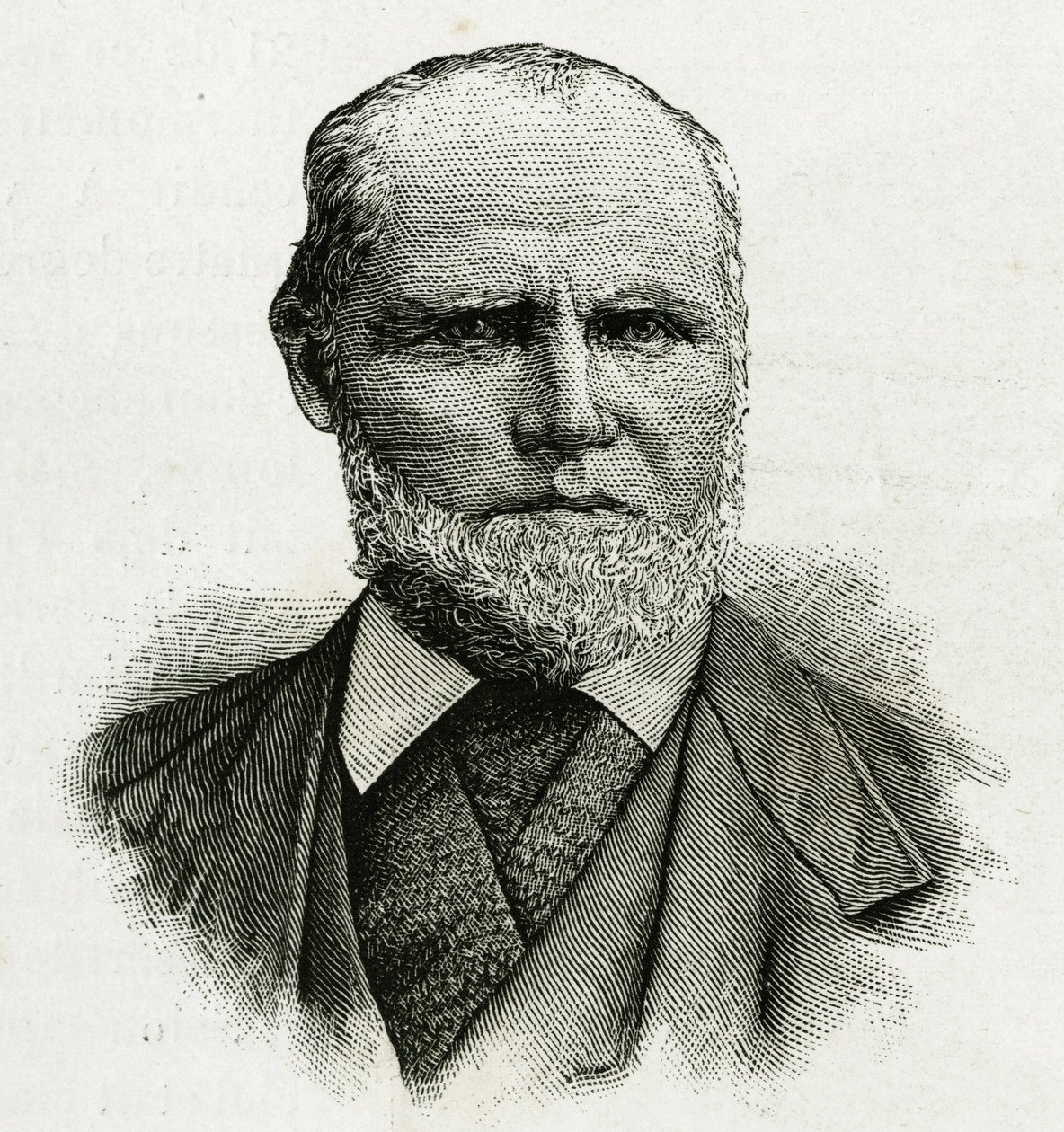 Retrato de William Dunbar, piloto de glaciar de la tripulación de La Jeannette, para la misión al polo norte. Grabado para ilustrar 