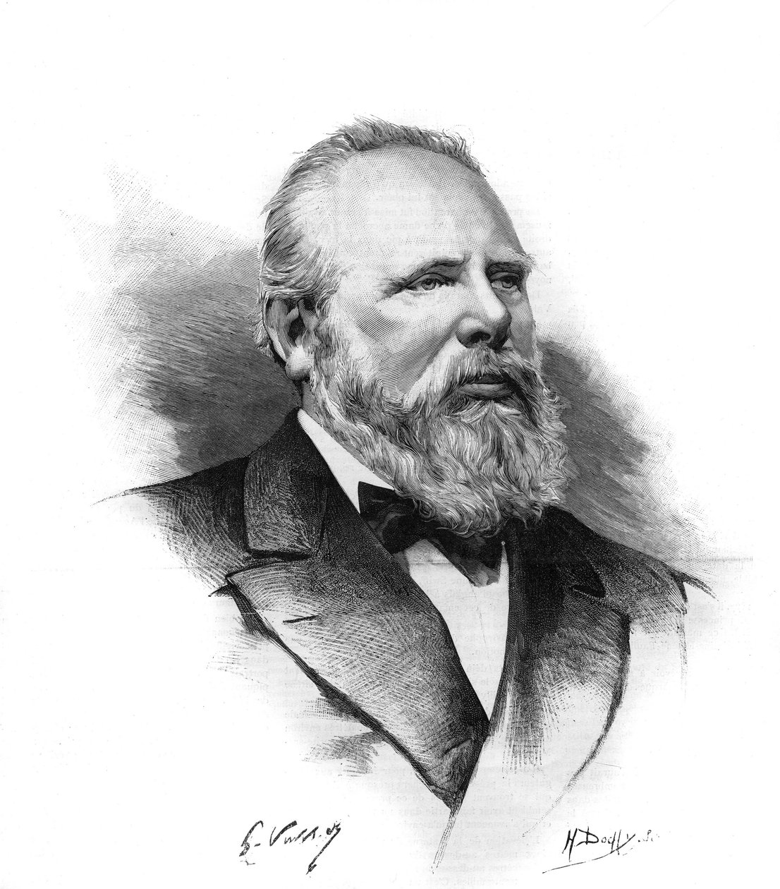 Retrato de Guillermo III (1817-1890) Rey de los Países Bajos (Holanda). Grabado en "Le Monde Illustré" de Unknown artist