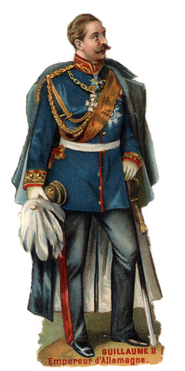 Retrato de Guillermo II Emperador de Alemania (1859-1941). Cromolitografía de finales del siglo XIX. Colección privada. de Unknown artist